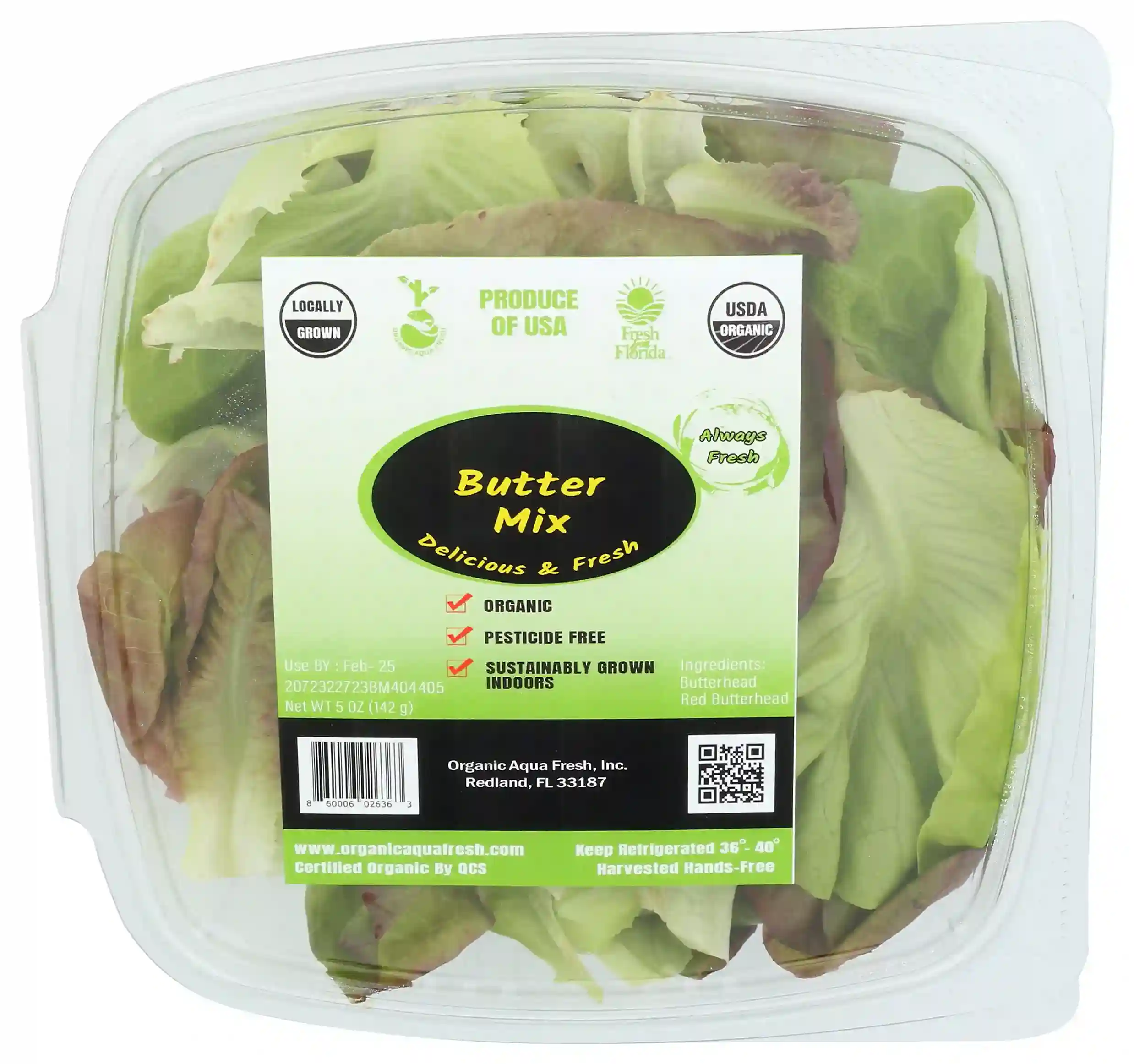 Butter Mix organic blend of two lettuces red butterhead and butterhead, 5 Oz. - Image 2